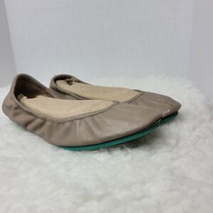 Tieks By Gavrieli Women's Shoes Size Us 8 Taupe Leather Slip On Ballet Flats